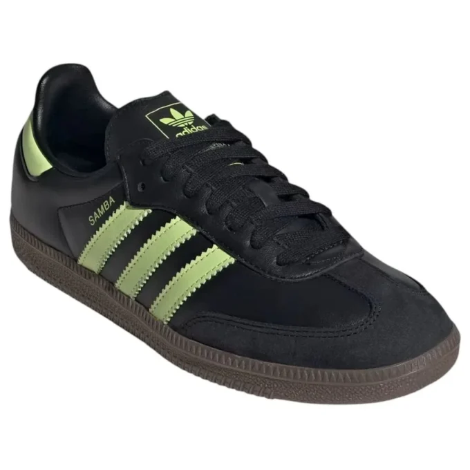 Adidas Samba „Black Pulse Lime“