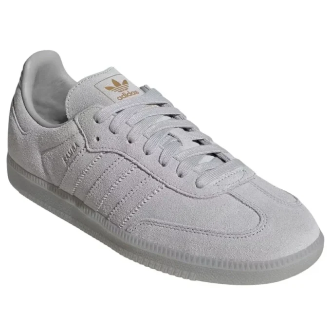 Adidas Samba „Grey Two Crystal White Gold Metallic“
